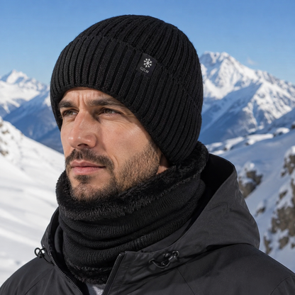 Wintermütze Herren mit Ohrenklappen - Fleecefutter - warm