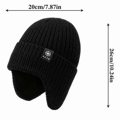 Wintermütze Herren mit Ohrenklappen - Fleecefutter - warm