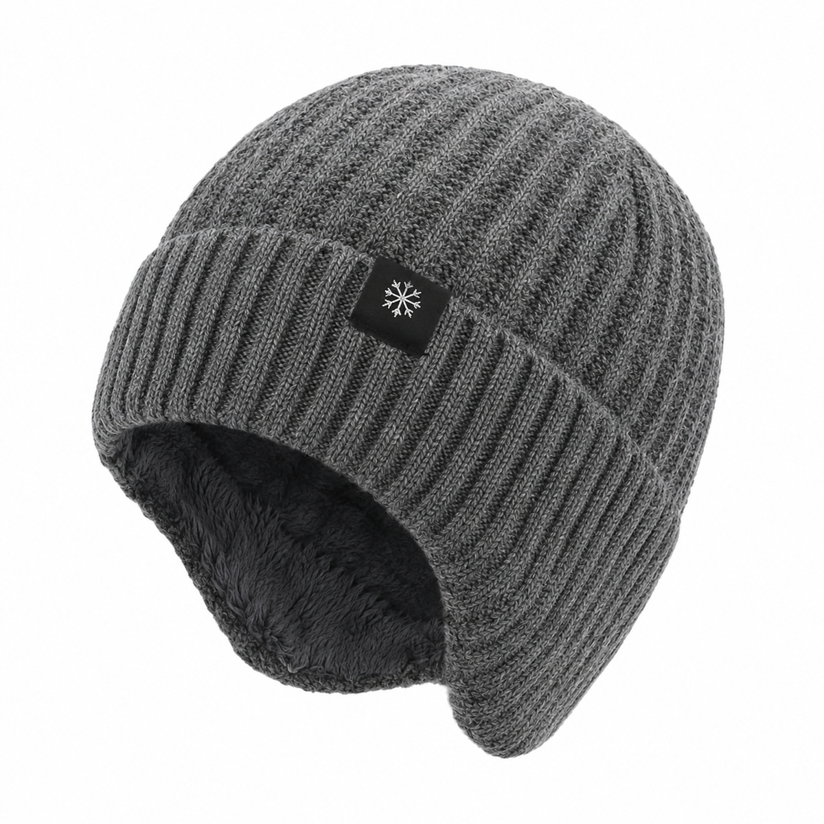 Wintermütze Herren mit Ohrenklappen - Fleecefutter - warm