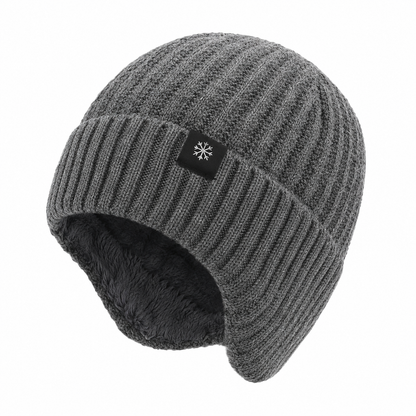 Wintermütze Herren mit Ohrenklappen - Fleecefutter - warm