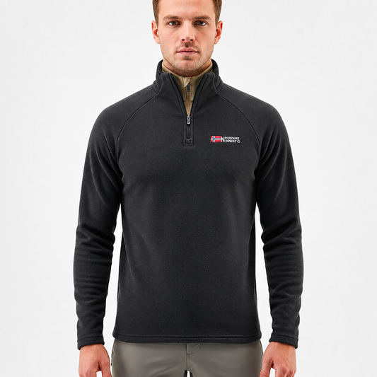 Fleecepullover – Half-Zip mit Stehkragen – dickes Polar-Fleece – Herren