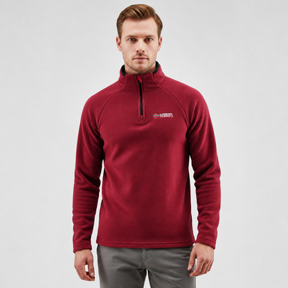 Fleecepullover – Half-Zip mit Stehkragen – dickes Polar-Fleece – Herren