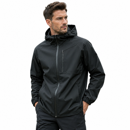 Übergangsjacke Unisex - Softshell mit Kapuze - Wasserabweisend