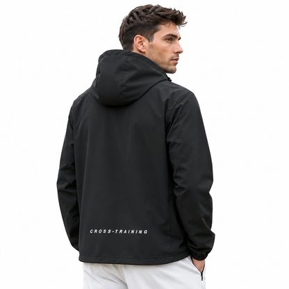 Übergangsjacke Unisex - Softshell mit Kapuze - Wasserabweisend