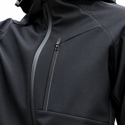 Übergangsjacke Unisex - Softshell mit Kapuze - Wasserabweisend