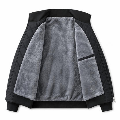 Steppjacke Herren - Gefüttert mit Plüschfutter - Stehkragen