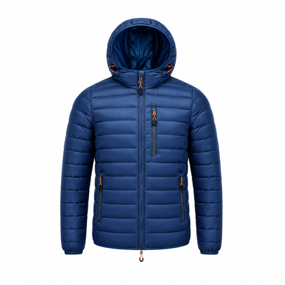 Übergangsjacke Herren - Leichte Steppjacke - Abnehmbare Kapuze