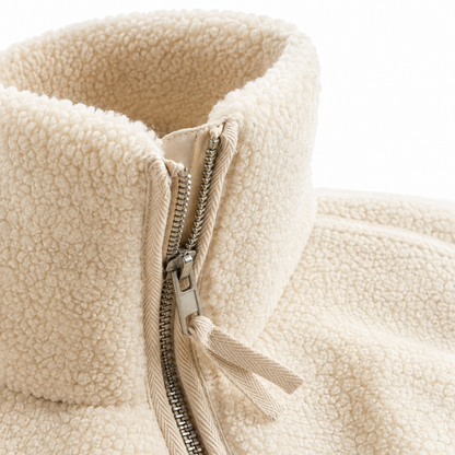 Plüschjacke Damen - Ultraweicher Teddyplüsch - Mit Taschen