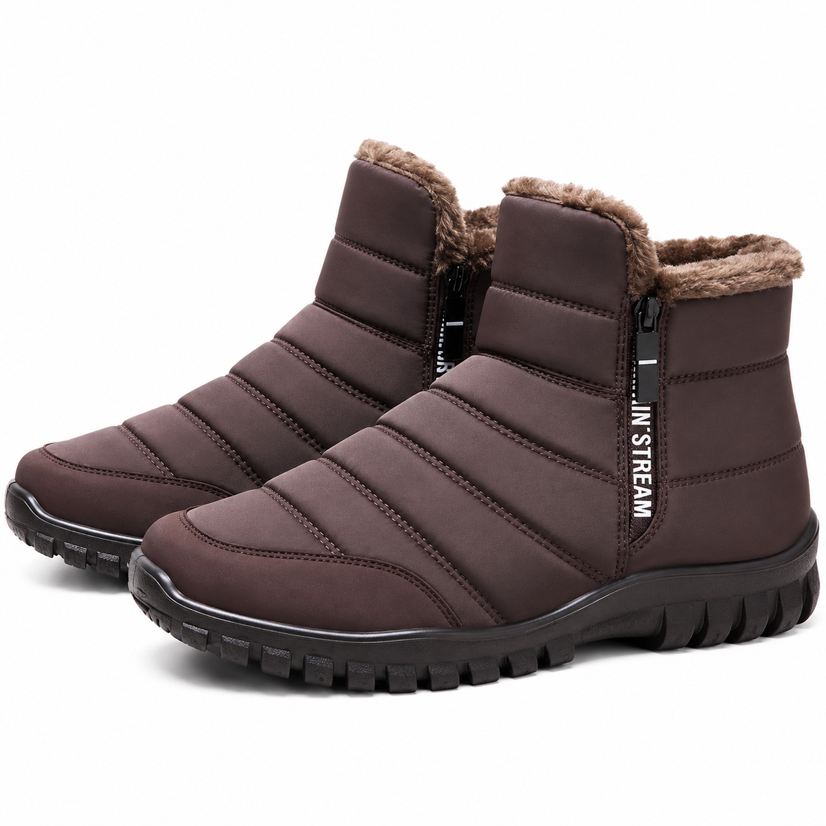 Winterstiefel Herren - Wasserdicht mit seitlichem Reißverschluss
