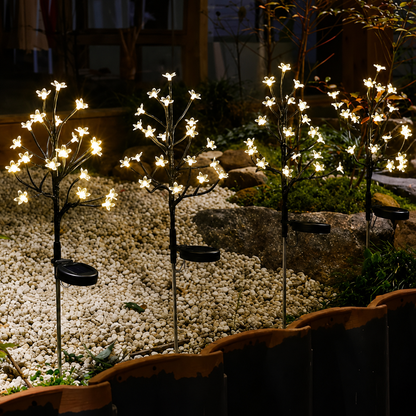 Kirschblüten Solar-Gartenleuchten – Wetterfest, Kabellos & Automatisch