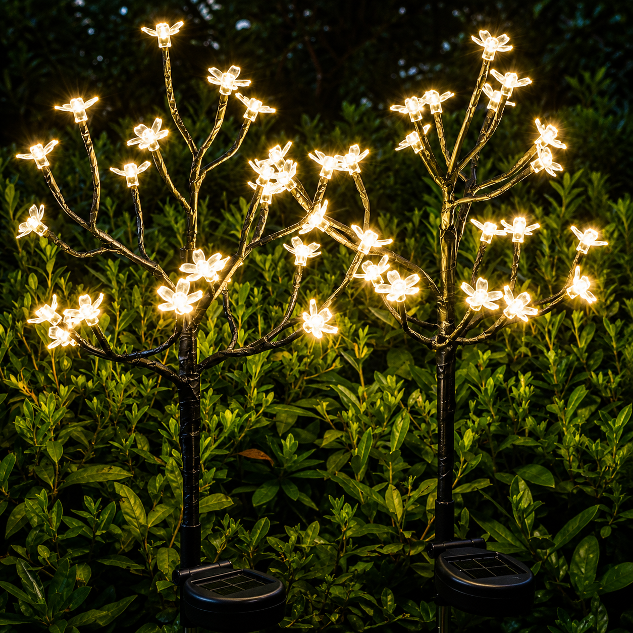 Kirschblüten Solar-Gartenleuchten – Wetterfest, Kabellos & Automatisch