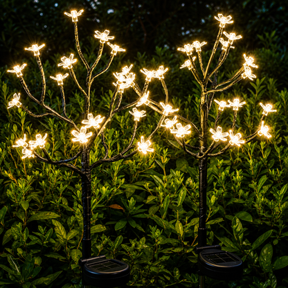 Kirschblüten Solar-Gartenleuchten – Wetterfest, Kabellos & Automatisch