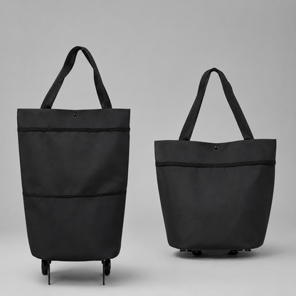 2-in-1 Umwandelbare Einkaufstasche mit Rollen – Faltbar & bis 30 kg