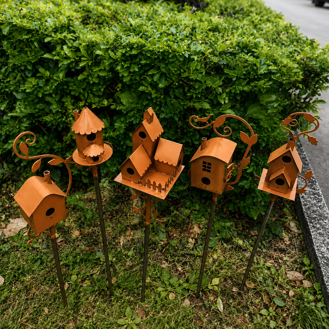 Metall-Vogelhaus Gartenstecker – Kunstvolles Design für Garten & Außenbereich