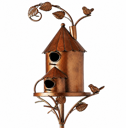 Metall-Vogelhaus Gartenstecker – Kunstvolles Design für Garten & Außenbereich