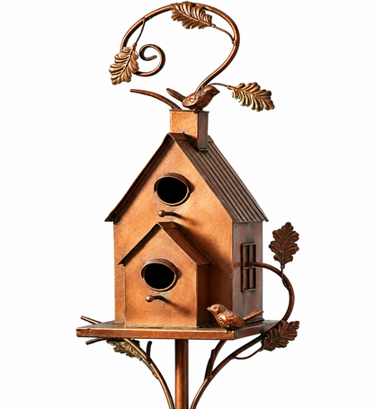 Metall-Vogelhaus Gartenstecker – Kunstvolles Design für Garten & Außenbereich