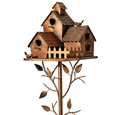 Metall-Vogelhaus Gartenstecker – Kunstvolles Design für Garten & Außenbereich