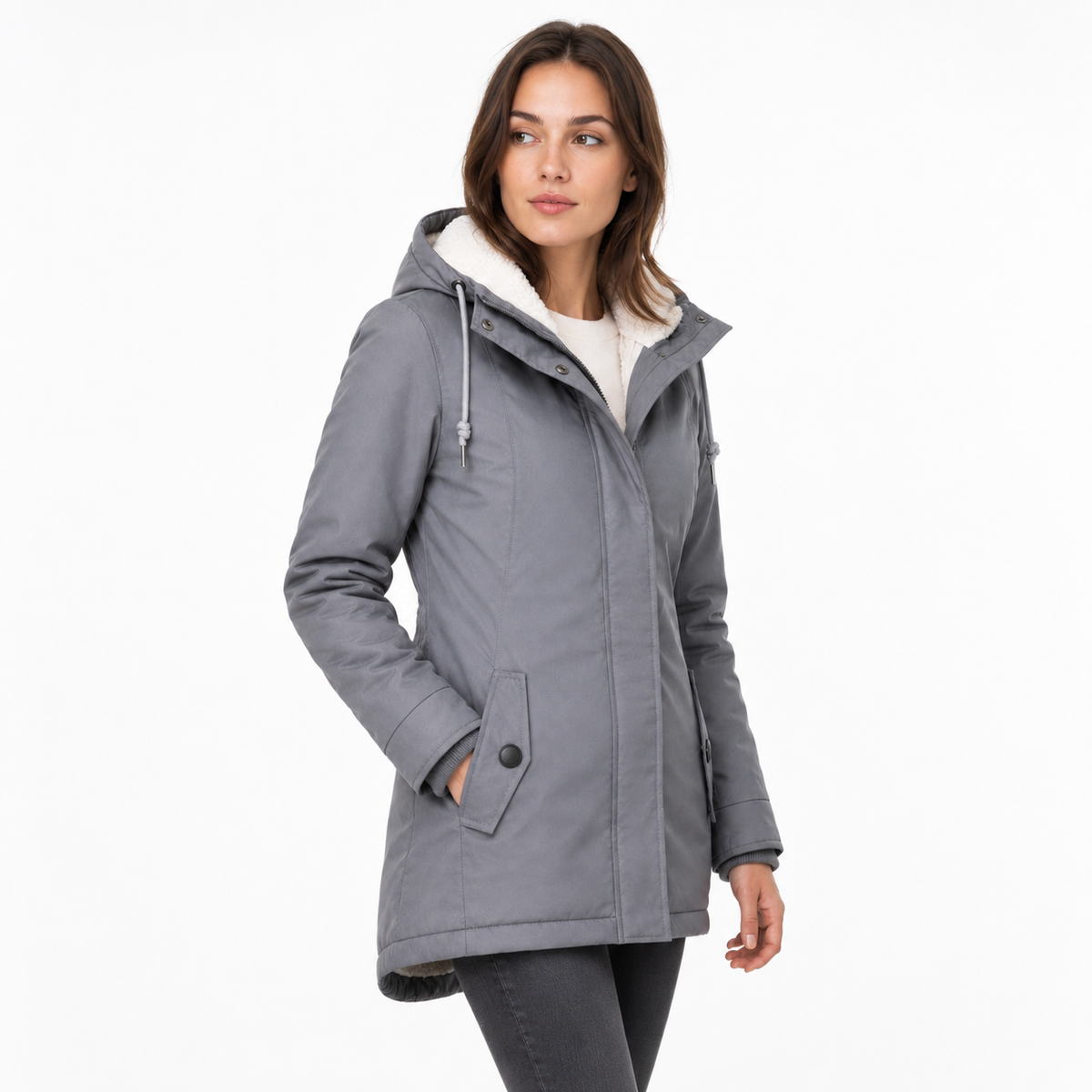 Wintermantel Damen Lang - Wasserdicht & Winddicht - Fleecefutter