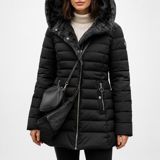 Steppjacke Damen - Wasserdicht & Winddicht - Kunstfell & Kapuze