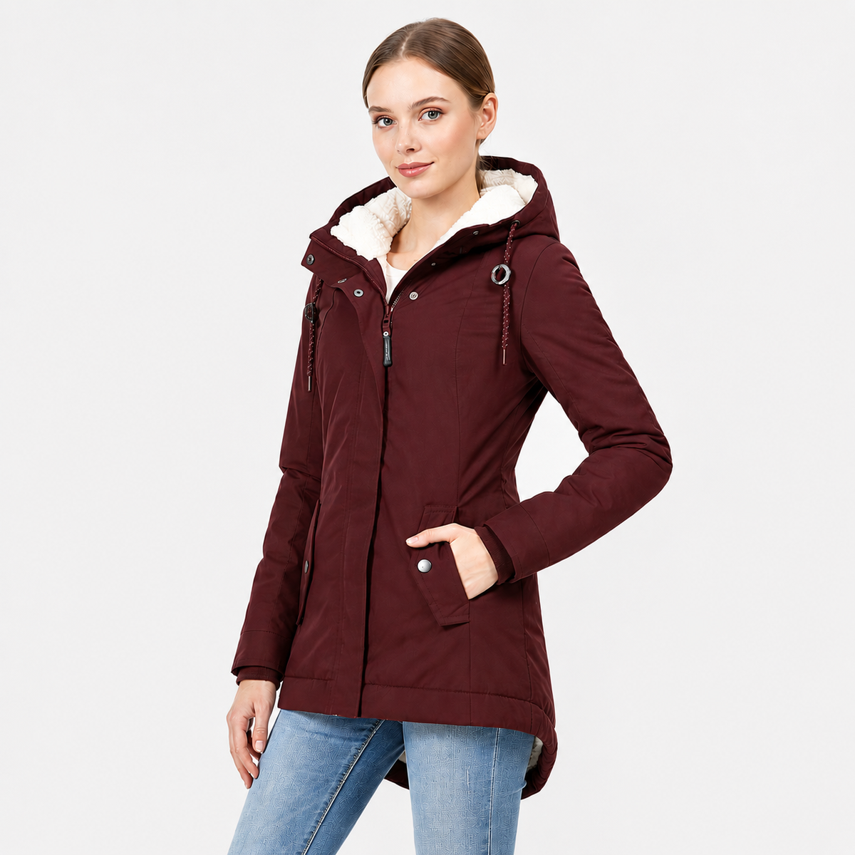 Wintermantel Damen Lang - Wasserdicht & Winddicht - Fleecefutter