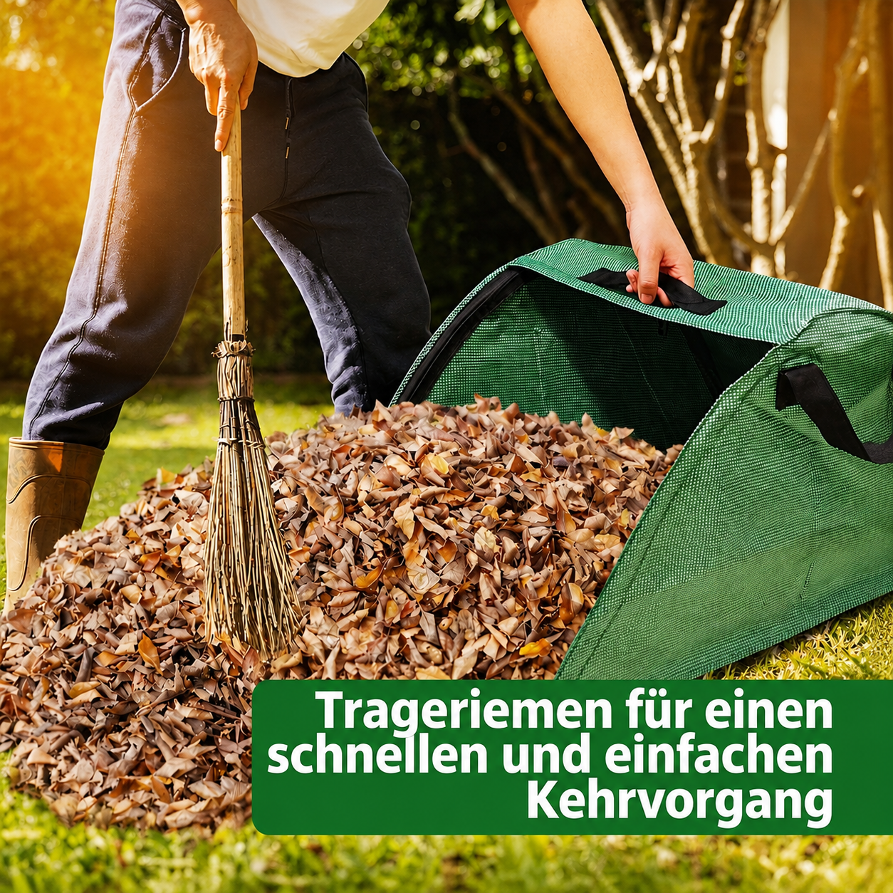 Gartenabfallsack 100 L - Wiederverwendbar für Laub & Grünschnitt