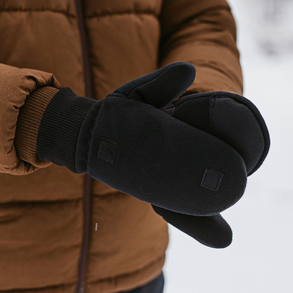 Winterhandschuhe 2-in-1 – Klapp-Fäustling – Fleecefutter – Unisex