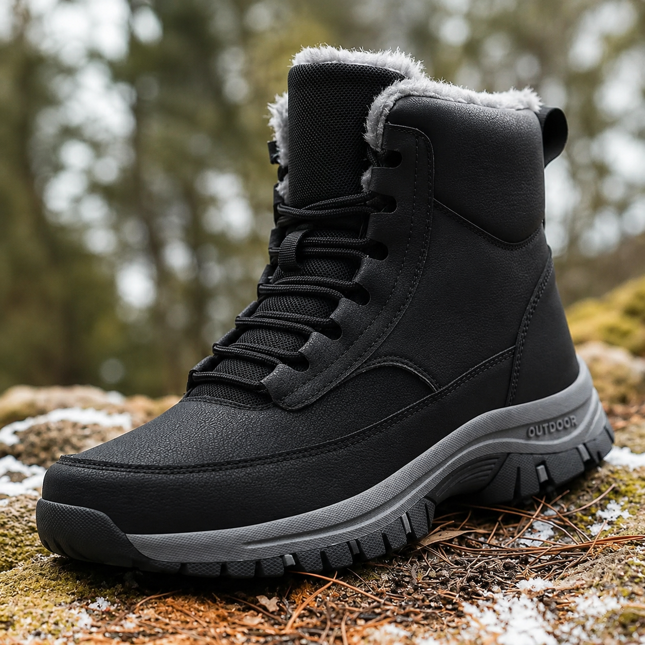 Winterstiefel Herren - High-Top - griffige Sohle
