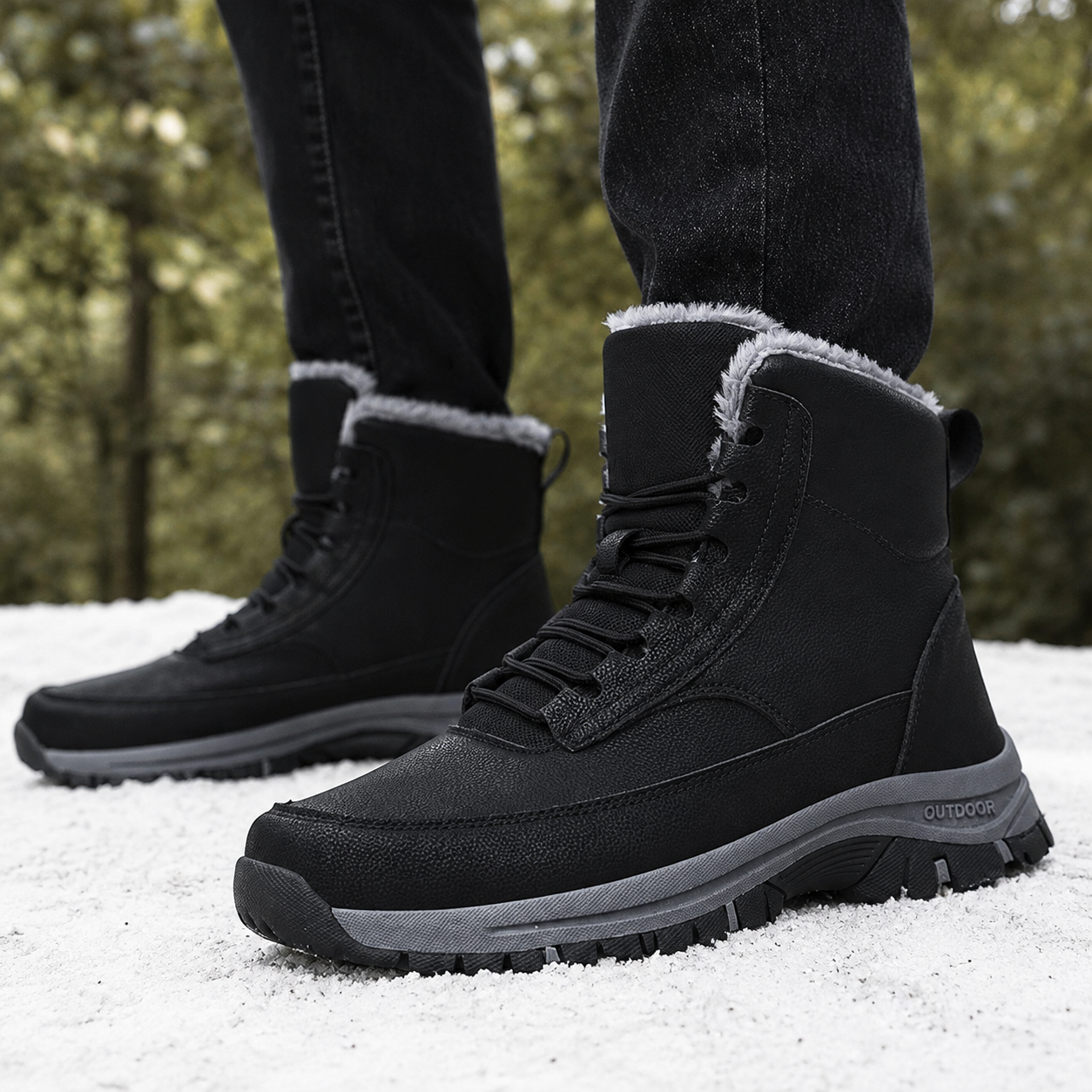 Winterstiefel Herren - High-Top - griffige Sohle