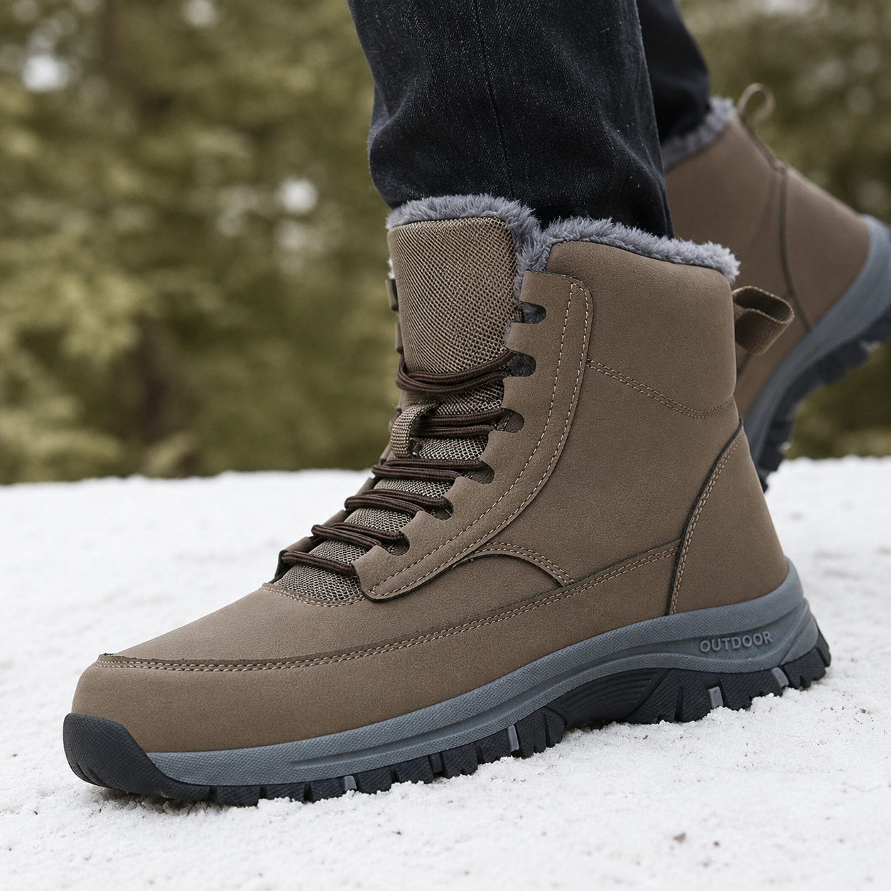 Winterstiefel Herren - High-Top - griffige Sohle
