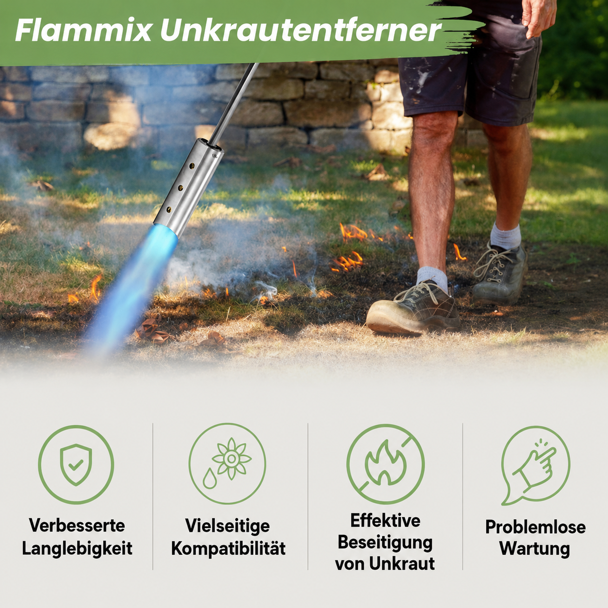 Unkrautbrenner - Thermischer Unkrautvernichter - Ohne Chemie