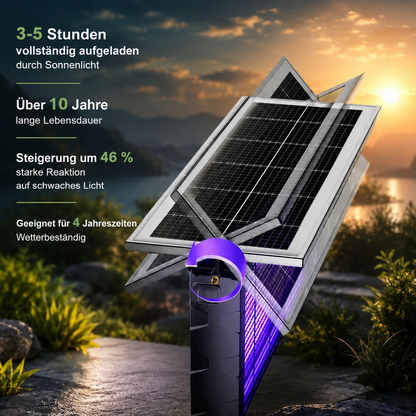 Solar Mückenlampe XXL - Drei UV-Röhren - Innen Außen Dualer Lademodus