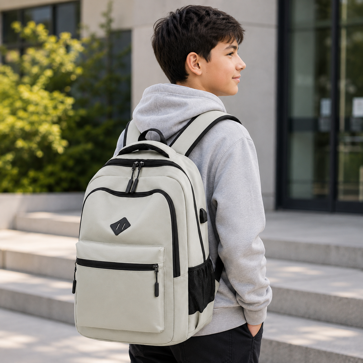 Schulrucksack City - wasserdicht - Flaschentasche