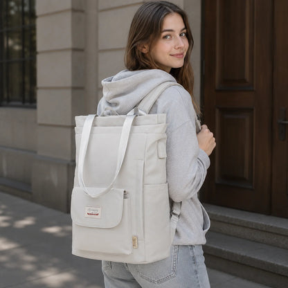 Schulrucksack Damen für Laptop - mit USB-Anschluss - Tasche 2in1