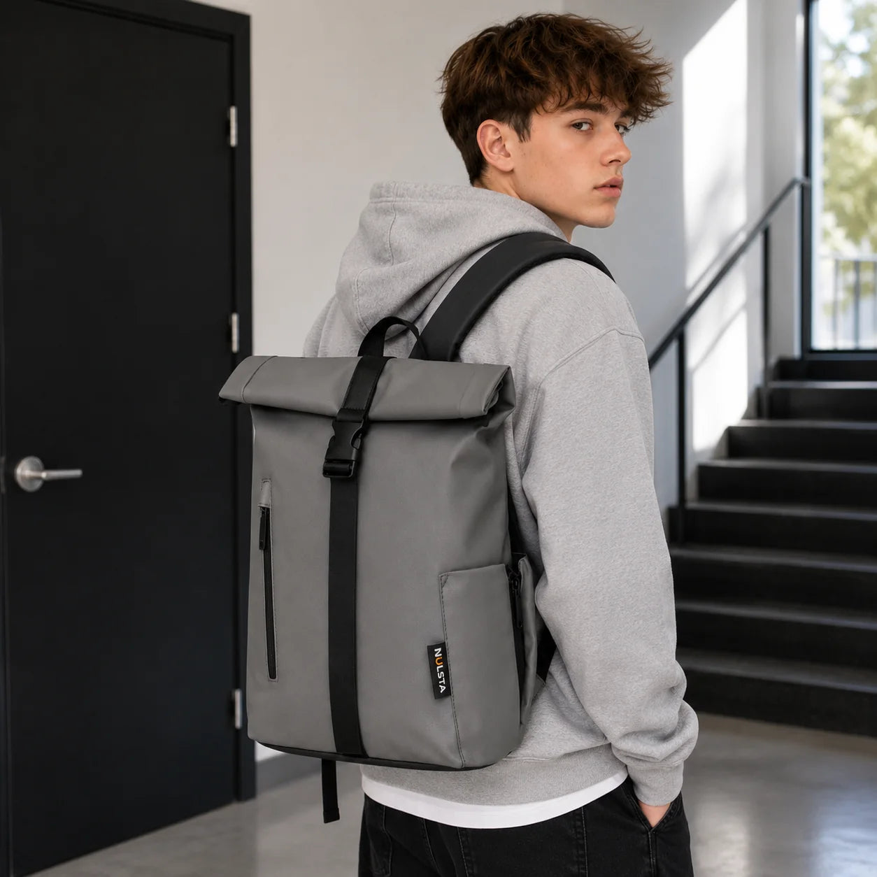 Schulrucksack für die Reise - Roll-Top - wasserdicht