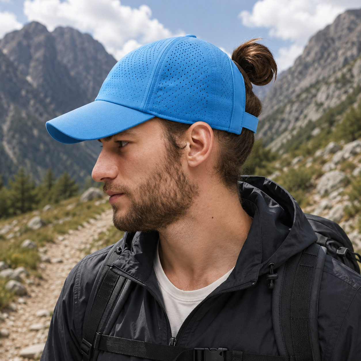 Unisex-Pferdeschwanz-Cap - Schnelltrocknend - Verstellbar