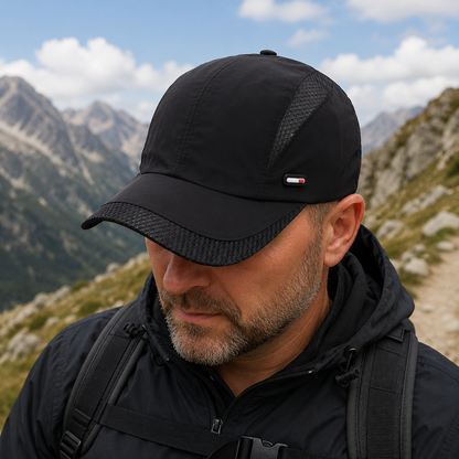 Dünne Herren-Baseballcap - Schnelltrocknend - Mesh-Panels