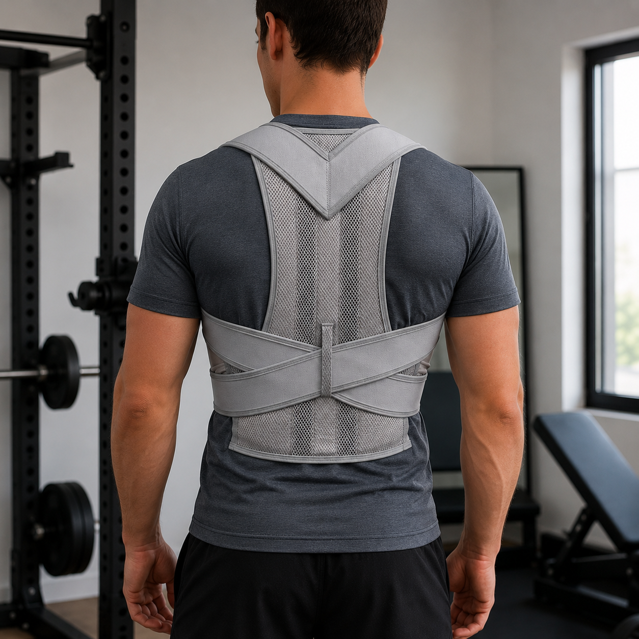 Haltungskorrektur Rücken - Verstellbare Rückenbandage - Atmungsaktives Mesh