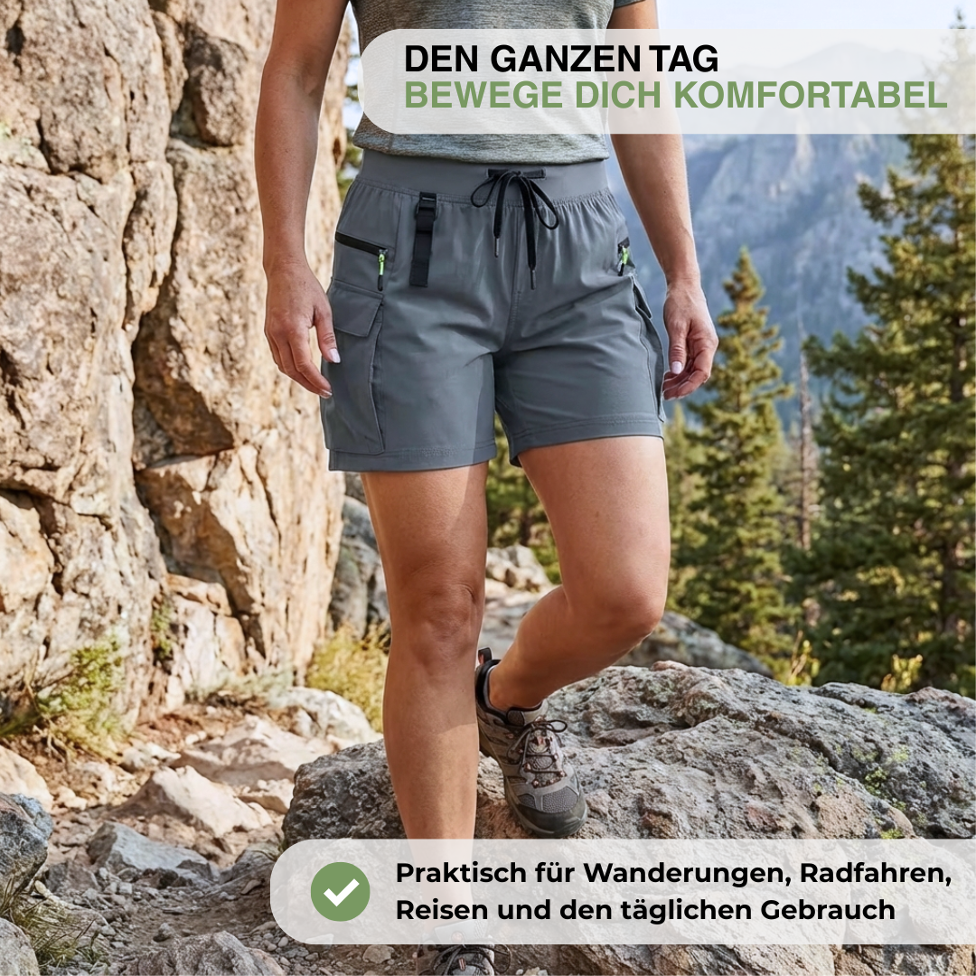 Damen Outdoor-Cargoshorts – Mehrere Taschen – Kurze Hose