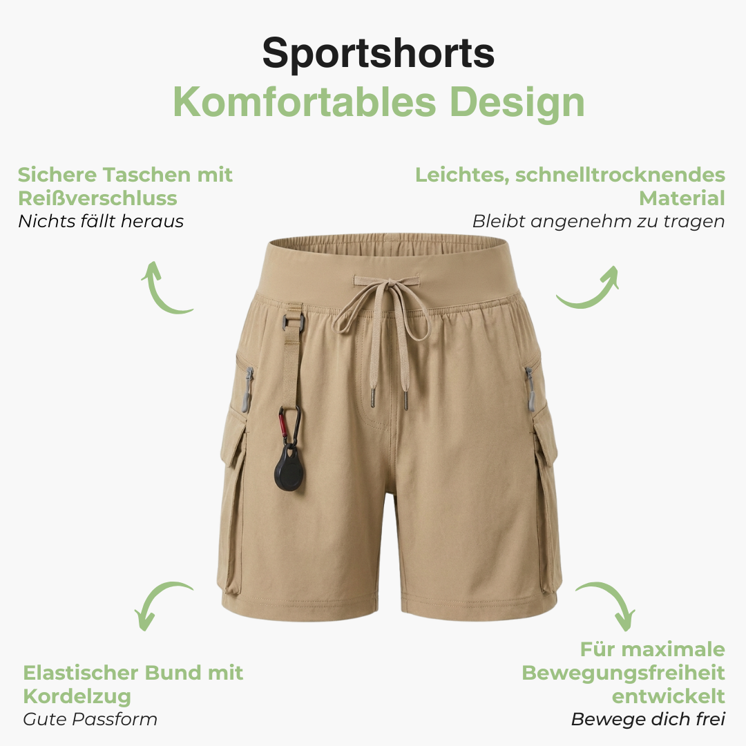 Damen Shorts – Wandern – Mit Reißverschlusstaschen