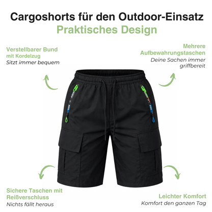 Damen Sommer-Shorts – Kurze Hose – Reißverschlusstaschen