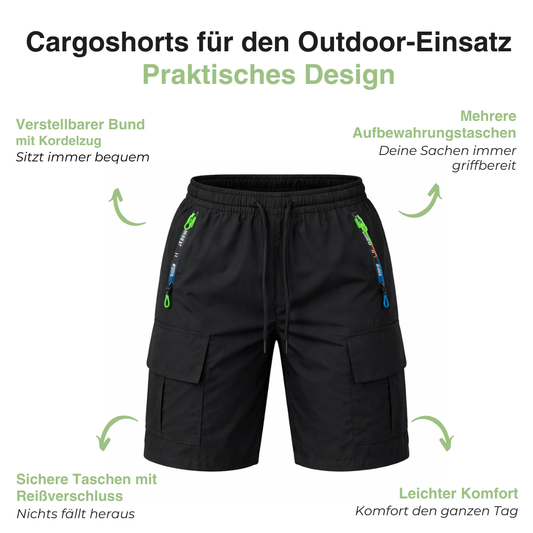 Damen Sommer-Shorts – Kurze Hose – Reißverschlusstaschen