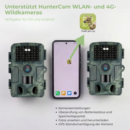 OutdoorHaven – Wildkamera – 4K Ultra HD 60 MP – Mit App