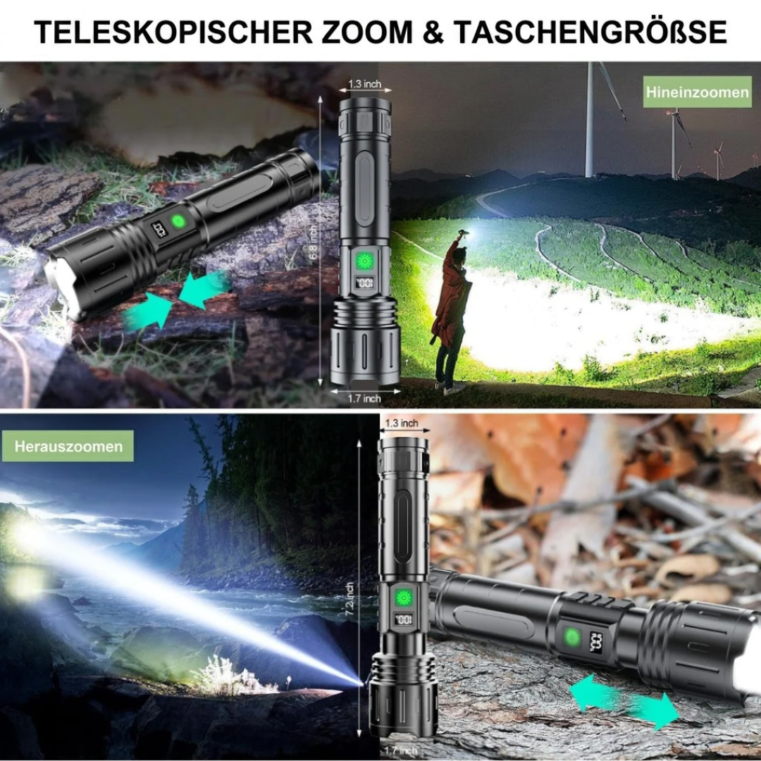 #1 Taschenlampe Deutschland – Hellste LED – 10.000 Lumen