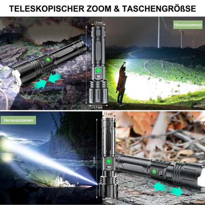 #1 Taschenlampe Deutschland – Hellste LED – 10.000 Lumen