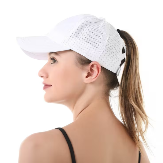 Damen-Pferdeschwanz-Cap - Verstellbar - Mesh-Baseballcap