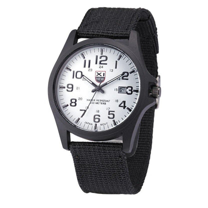 Taktische Herrenuhr – Wasserdicht 200m -  Datumsanzeige - Nylonarmband