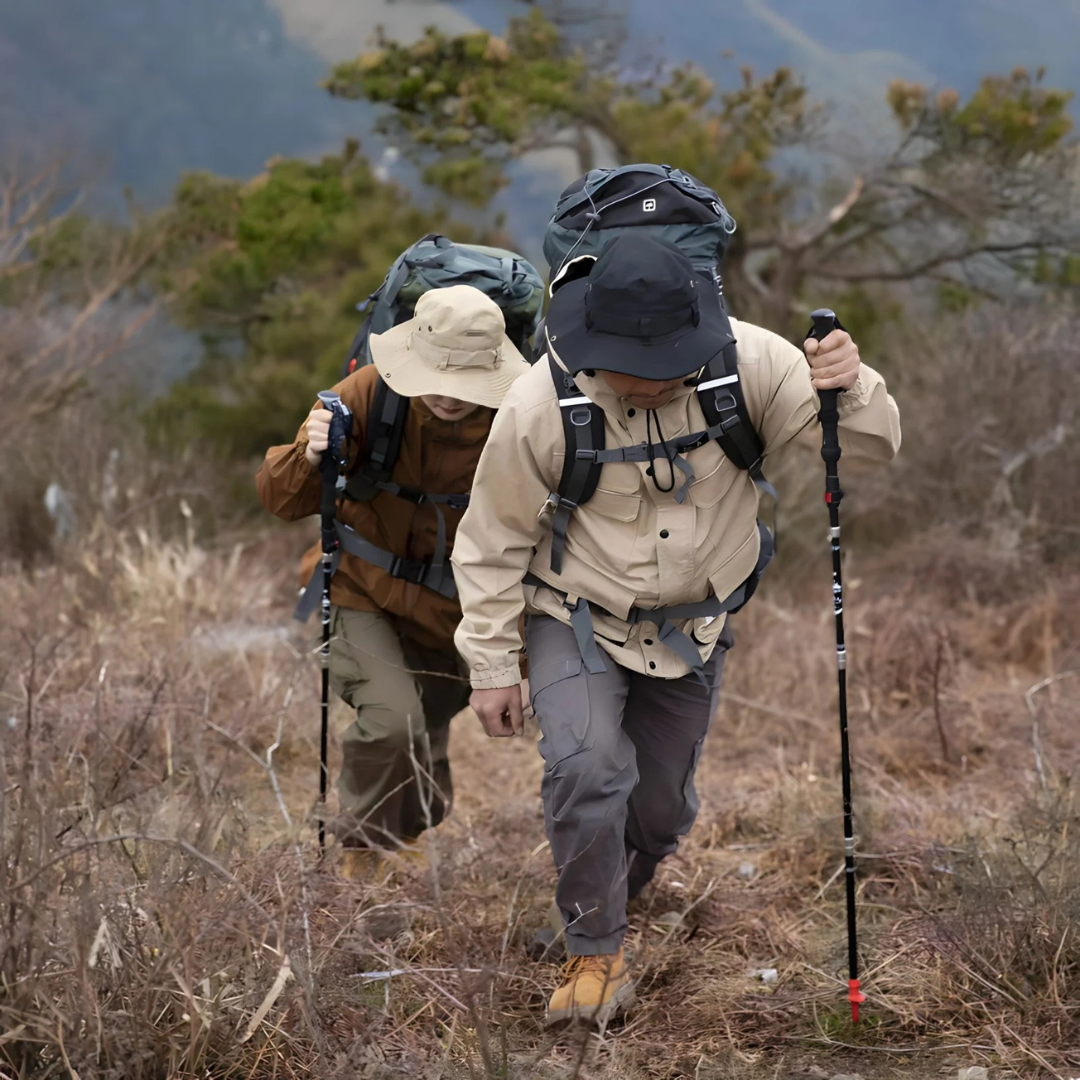 Faltbare Wanderstöcke – Ultraleichtes Carbon – 2-teilig – Nordic Walking