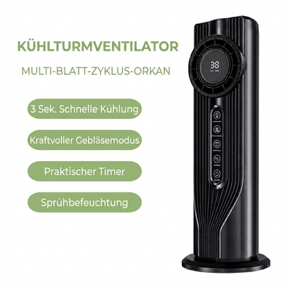Turmventilator & Luftbefeuchter – USB, 6 Geschwindigkeitsstufen & 6-Stunden-Timer