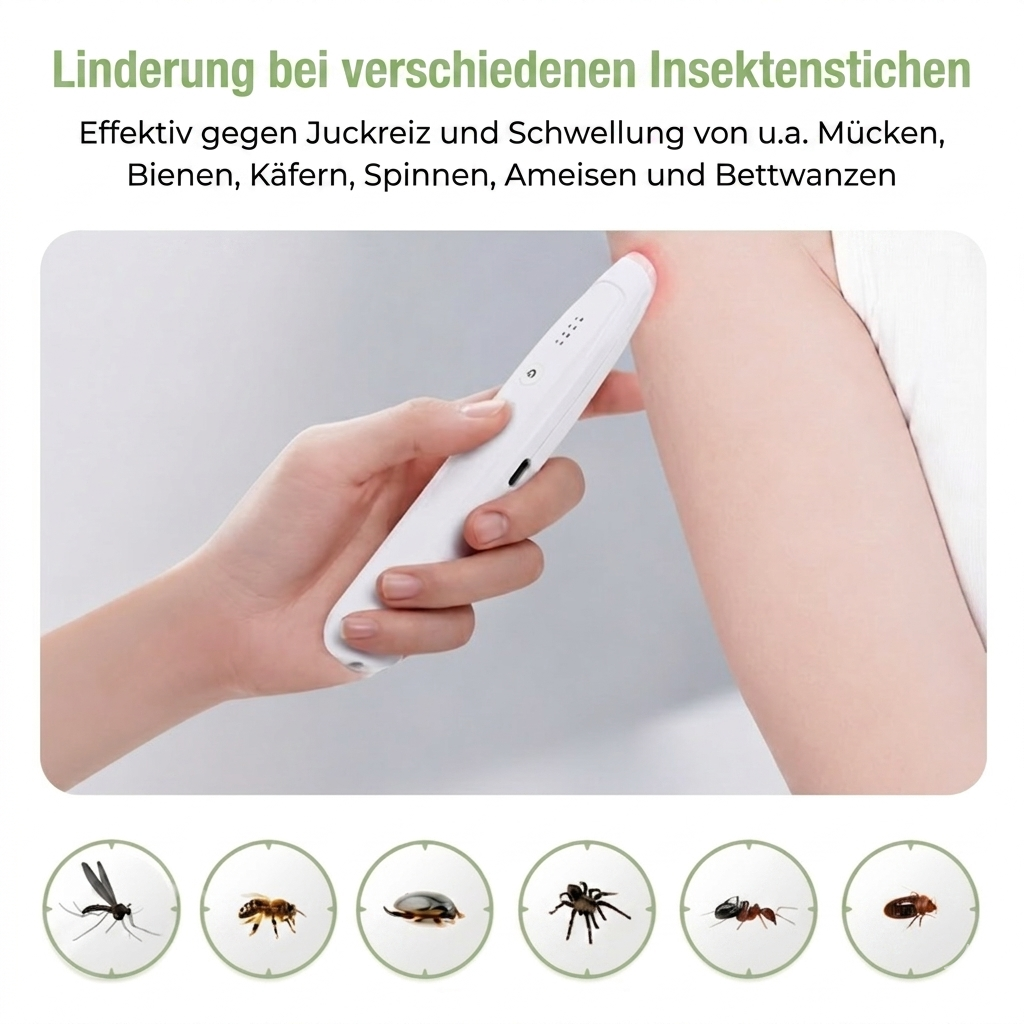 Insektenstich-Stift zur Juckreizlinderung – Chemiefreie Wärmetherapie – USB-Aufladbar