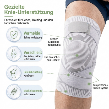Knieorthese - Kompressionsbandage - Verstellbarer Riemen